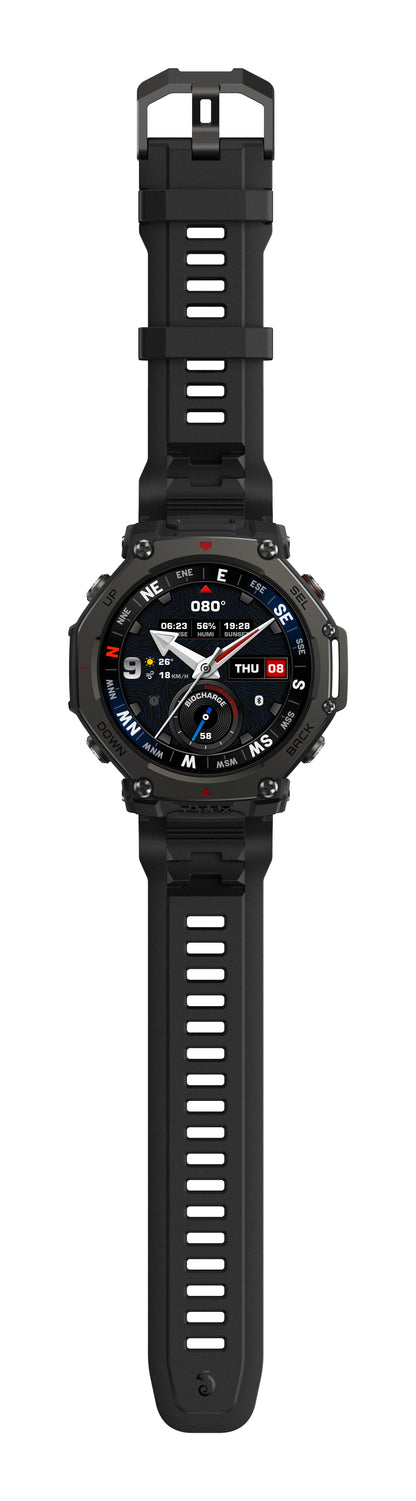 Amazfit T-Rex 3 Pro 48mm Svart (Svart Silikonband) – Amazfit