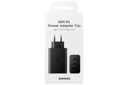 Samsung 3-USB Snabbladdare 65W Svart – Samsung