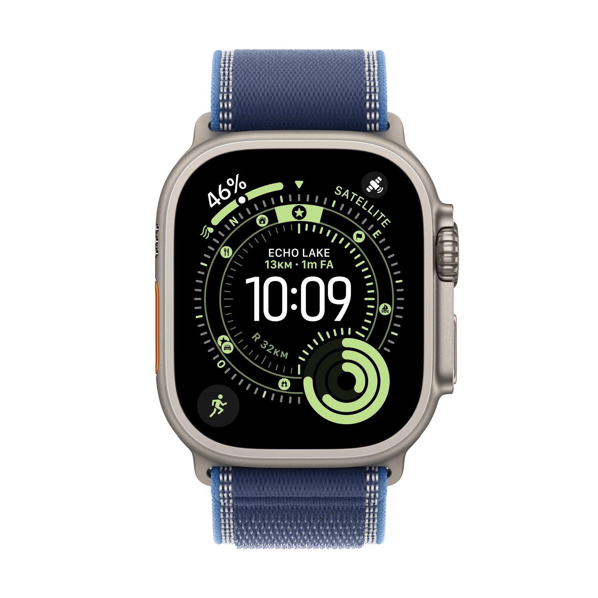 Apple Watch Ultra 3 49mm Titanium (Blå Textilband S/M) – Apple