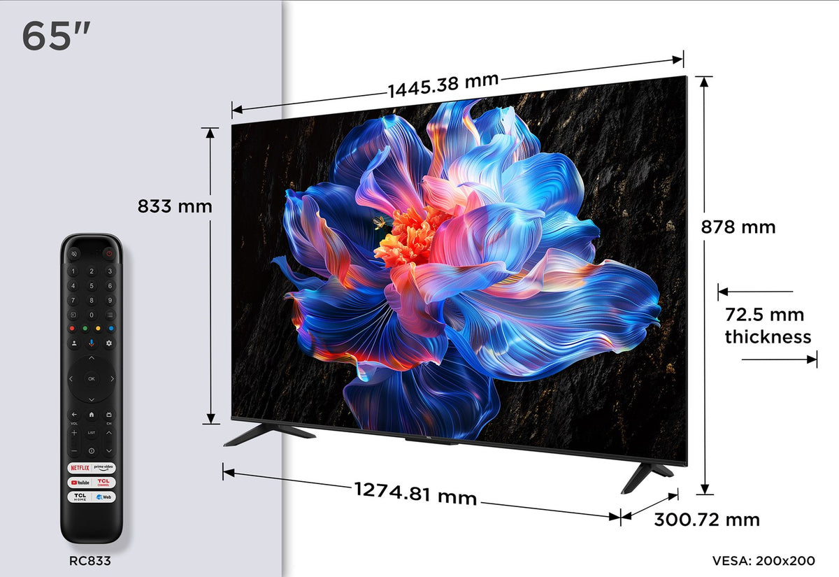 TCL 65P69K TV 165.1 cm (65") 4K Ultra HD Smart TV Wi-Fi Svart – TCL