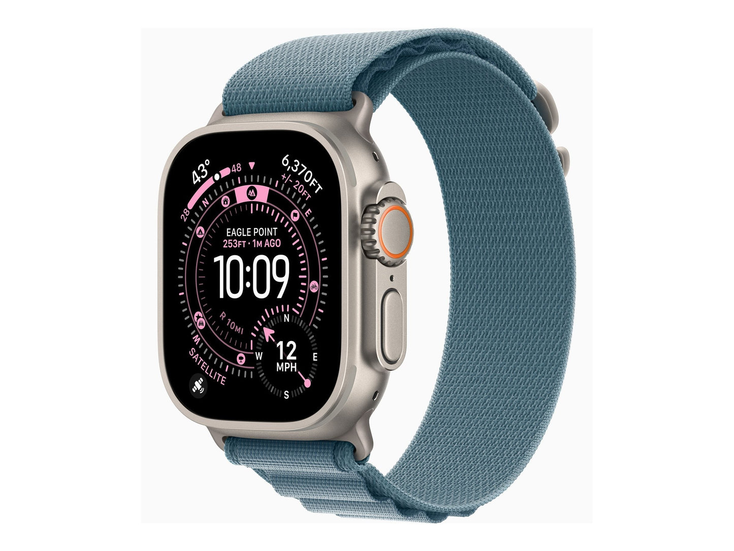 Apple Watch Ultra 3 49mm Titanium (Blå Nylonband M) – Apple