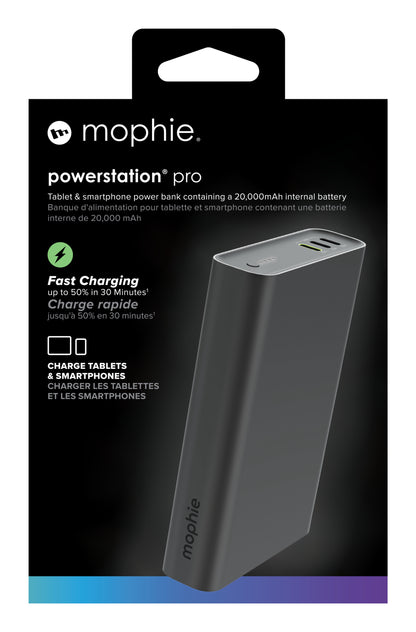Mophie Powerstation Pro Snabbladdare Powerbank 20.000mAh Svart – Mophie