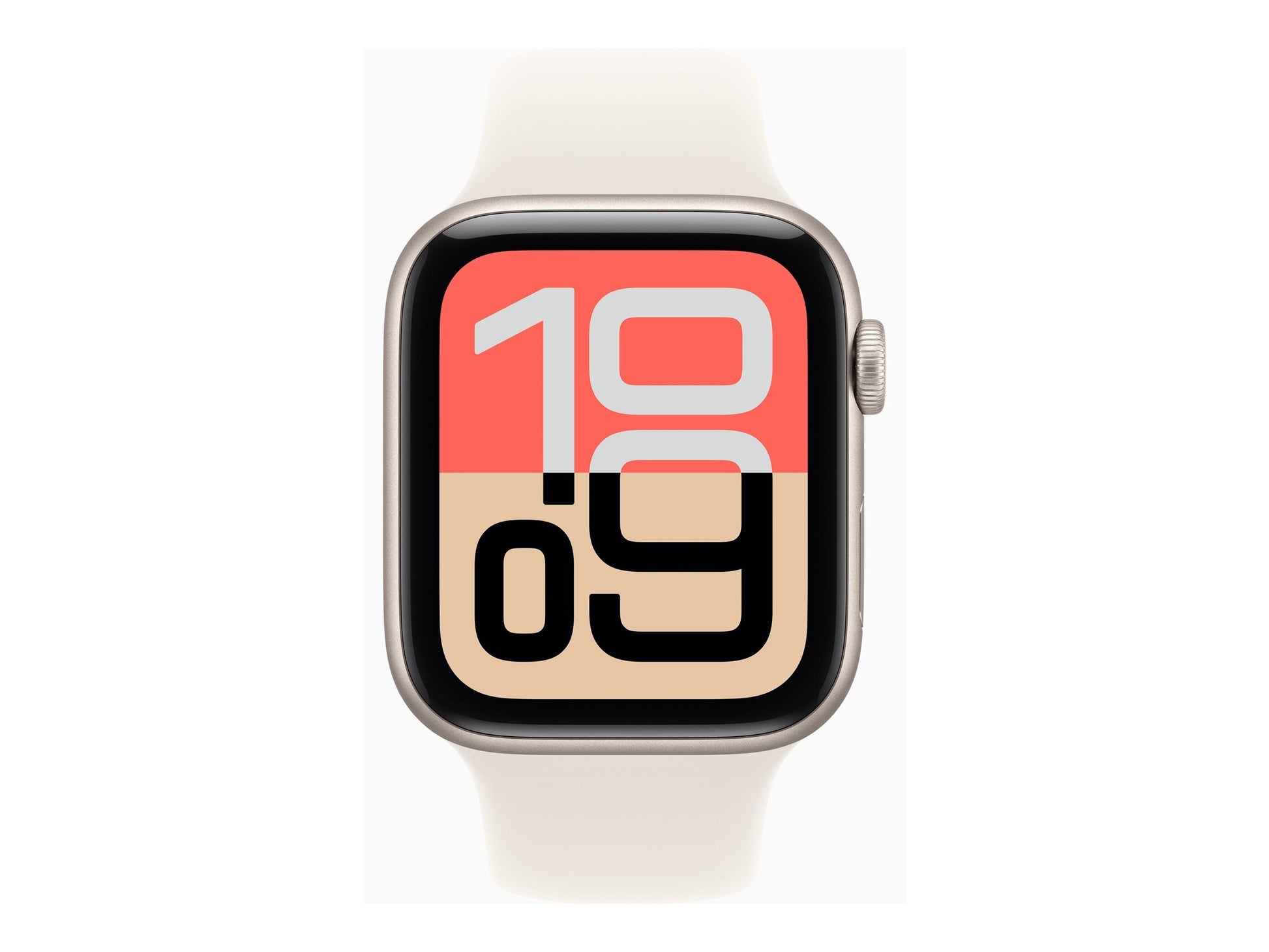Apple Watch SE 3 44mm 5G Guld (Beige Gummiband S/M) – Apple