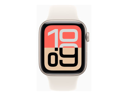 Apple Watch SE 3 44mm 5G Guld (Beige Gummiband S/M) – Apple