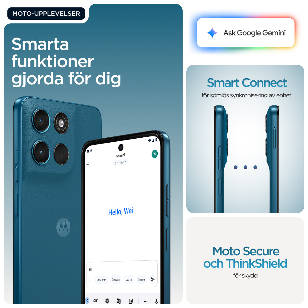 Motorola moto g57 power 17,1 cm (6.72") Dubbla SIM-kort Android 16.0 5G USB Type-C 12 GB 256 GB 7000 mAh Blå