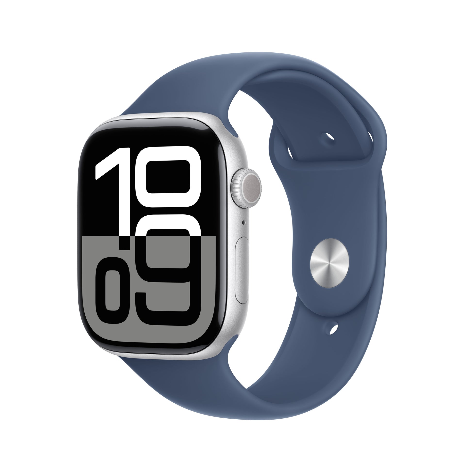 Apple Watch Series 10 4G 46mm Silver (Blå Gummiband S/M) – Apple