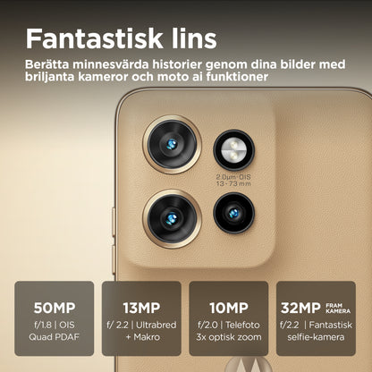 Motorola edge 50 Neo 16,1 cm (6.36") Dubbla SIM-kort Android 14 5G USB Type-C 8 GB 256 GB 4310 mAh Gräddfärgad