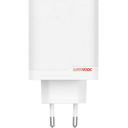 OnePlus SuperVOOC USB-C + USB-A Snabbladdare 120W Vit – OnePlus