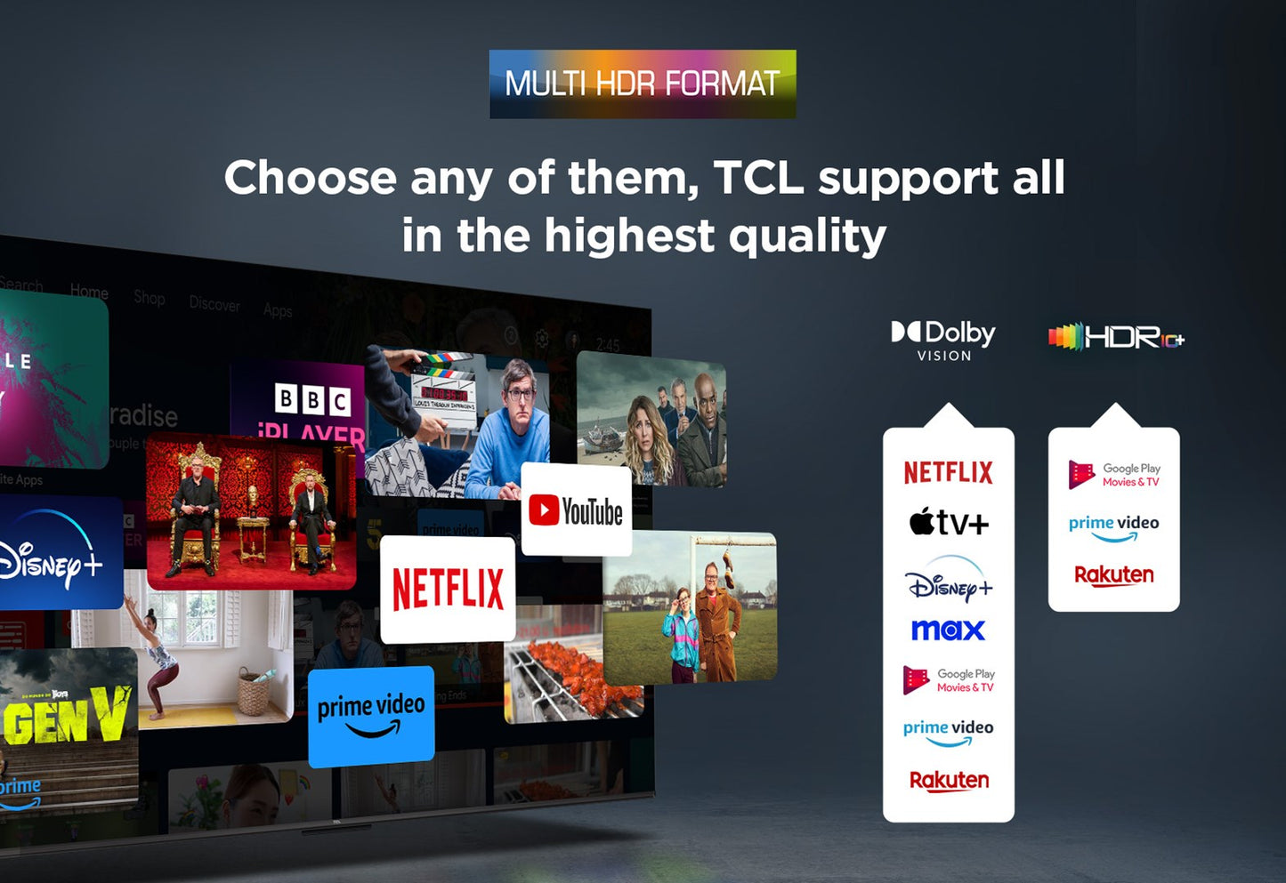 TCL V6C 43V6C TV 109.2 cm (43") 4K Ultra HD Smart TV Wi-Fi Metallic 260 cd/m²