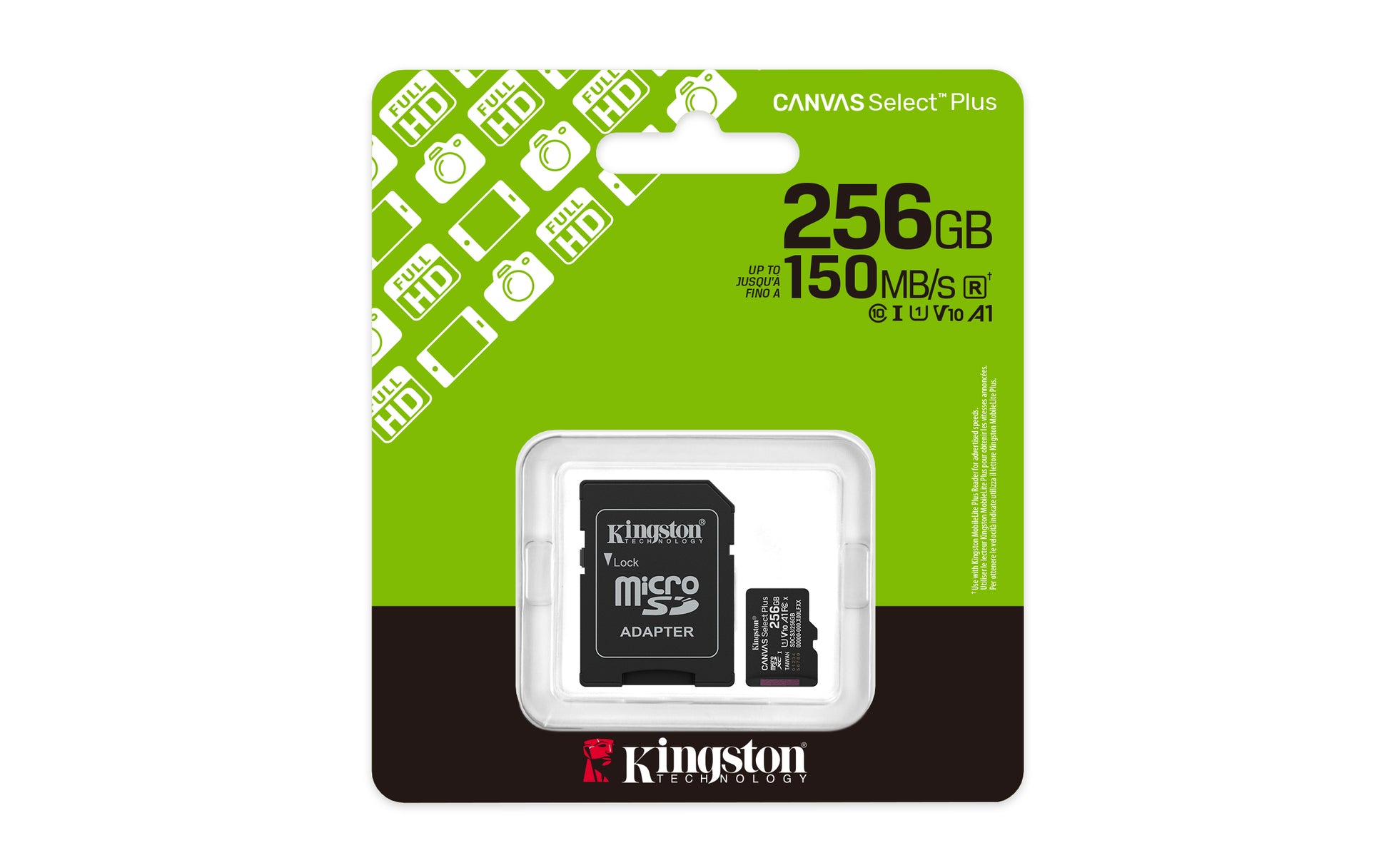 Kingston Canvas Select Plus microSDXC 256GB + SD adapter – Kingston
