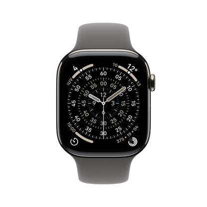 Apple Watch Series 11 OLED 46 mm Digital 416 x 496 pixlar Pekskärm 5G Titan Wi-Fi GPS
