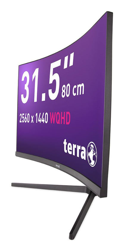 TERRA 3285W platta pc-skärmar 80 cm (31.5") 2560 x 1440 pixlar Wide Quad HD LCD Svart