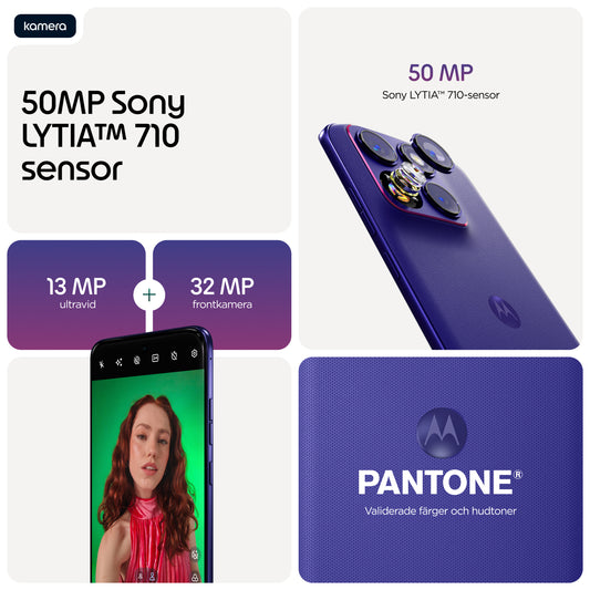 Motorola edge 70 fusion 17,2 cm (6.78") Dubbla SIM-kort Android 16.0 5G USB Type-C 8 GB 256 GB 7000 mAh Violett