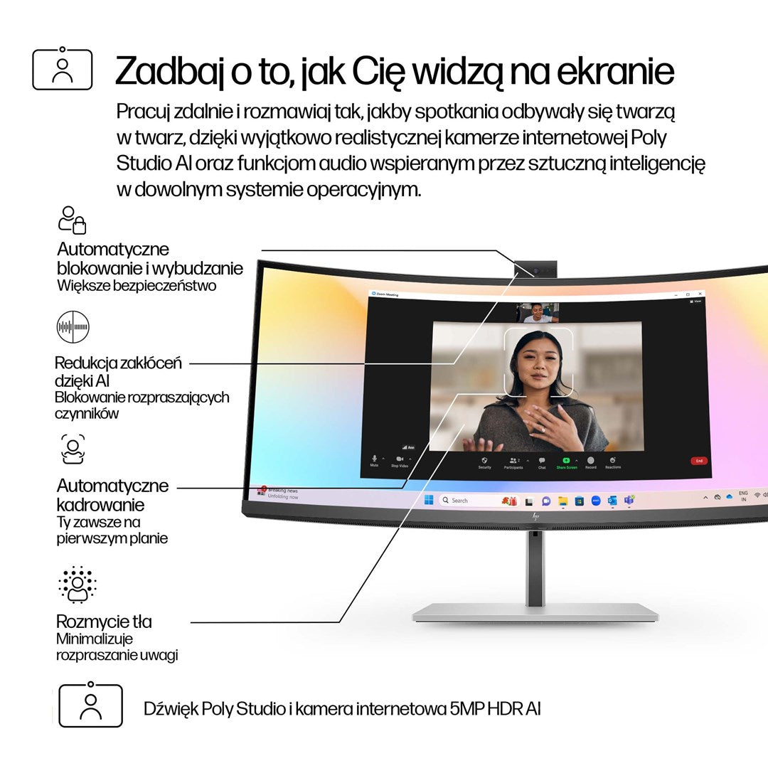 HP Series 7 Pro 34 inch WQHD Conferencing Monitor - 734pm – Hewlett-Packard