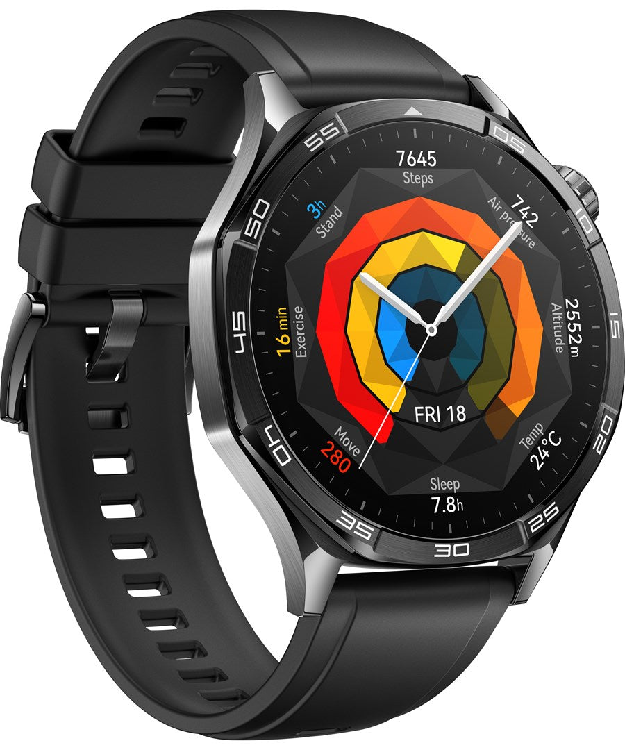 Huawei Watch GT 5 46mm Svart (Svart Gummiband) – Huawei