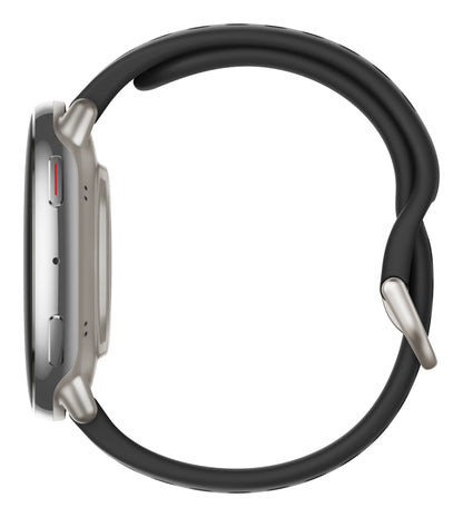 Amazfit Active 2 Round Svart (Svart Leren Rem) – Amazfit