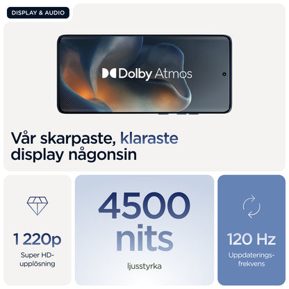 Motorola edge 60 16,9 cm (6.67") Dubbla SIM-kort Android 15 5G USB Type-C 8 GB 256 GB 5200 mAh Blå