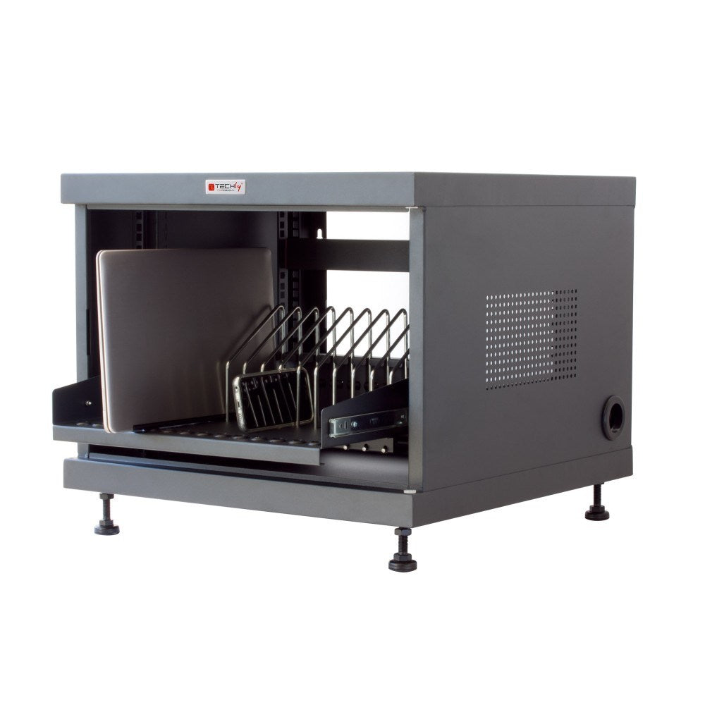 Techly Professional Charging Cabinet 14 Tablets and Smartphones