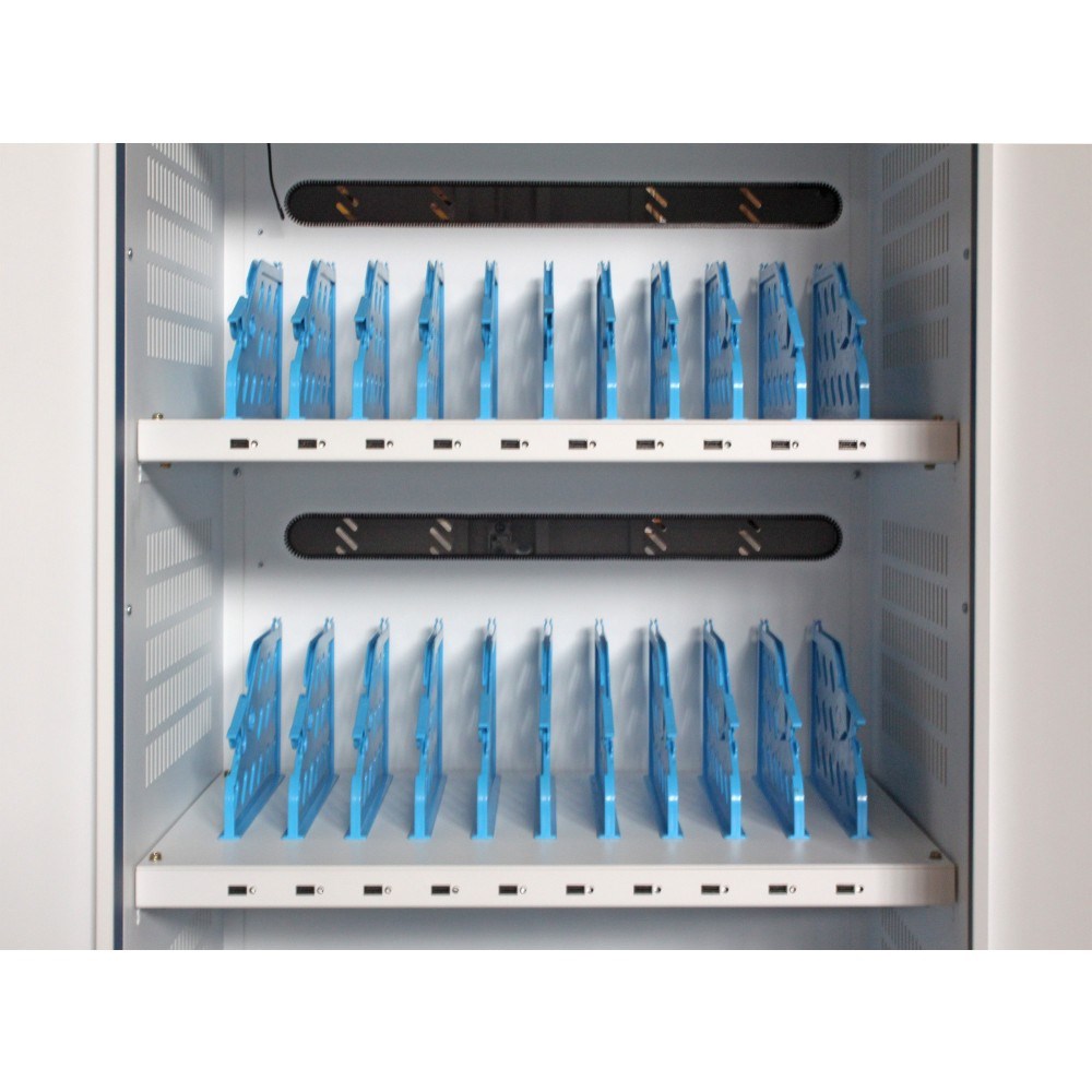 Techly I-CABINET-30DUTY portable device management cart/cabinet White, Blue – TECHly