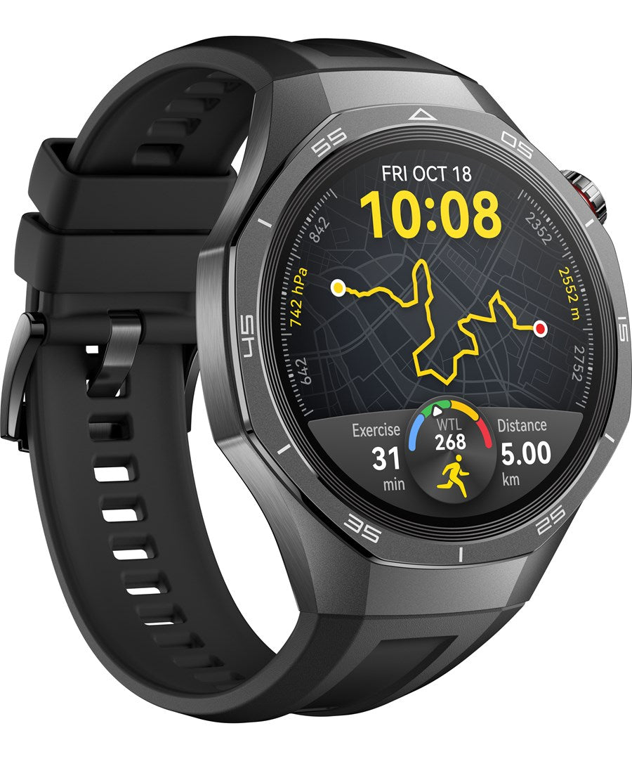 Huawei Watch GT 5 Pro 46mm Svart (Svart Gummiband) – Huawei