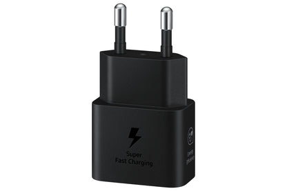 Samsung USB-C Snabbladdare 25W T2510 + USB-C Kabel Svart – Samsung