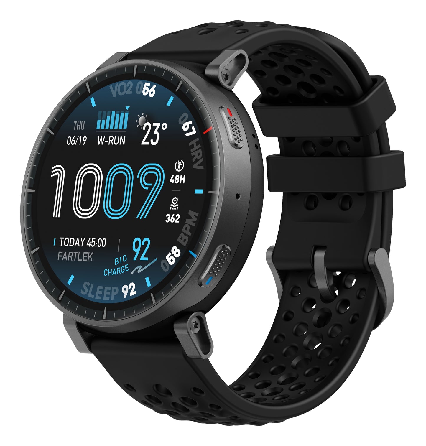 Amazfit Active Max 3,81 cm (1.5") AMOLED Digital 480 x 480 pixlar Pekskärm Svart