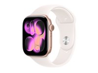 Apple Watch Series 11 46mm Gold (Light Pink Rubber Strap M/L)