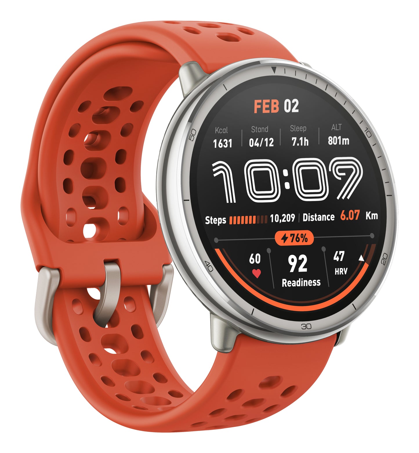 Amazfit Active 2 Round Svart (Svart Leren Rem) – Amazfit