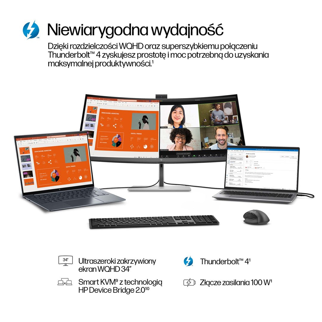 HP Series 7 Pro 34 inch WQHD Conferencing Monitor - 734pm – Hewlett-Packard