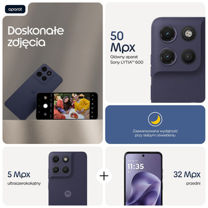 Motorola Moto G17 8/128 GB smartphone in PANTONE Evening Blue (Violet) – Motorola
