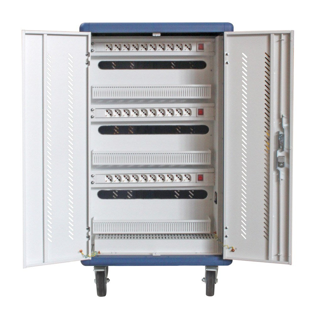 Techly I-CABINET-30DUTY portable device management cart/cabinet White, Blue – TECHly