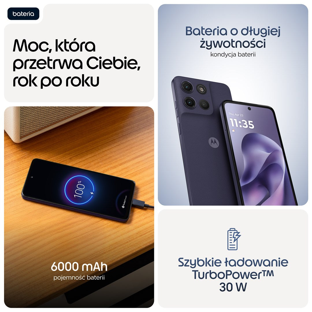 Motorola moto g17 power 17.1 cm (6.72") Hybrid Dual SIM Android 15 USB Type-C 8 GB 256 GB 6000 mAh Purple – Motorola