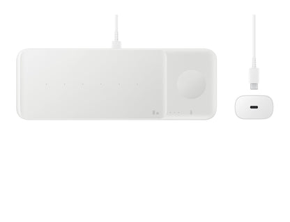 Samsung Trio Trådlös Laddare + USB-C Kabel Vit – Samsung