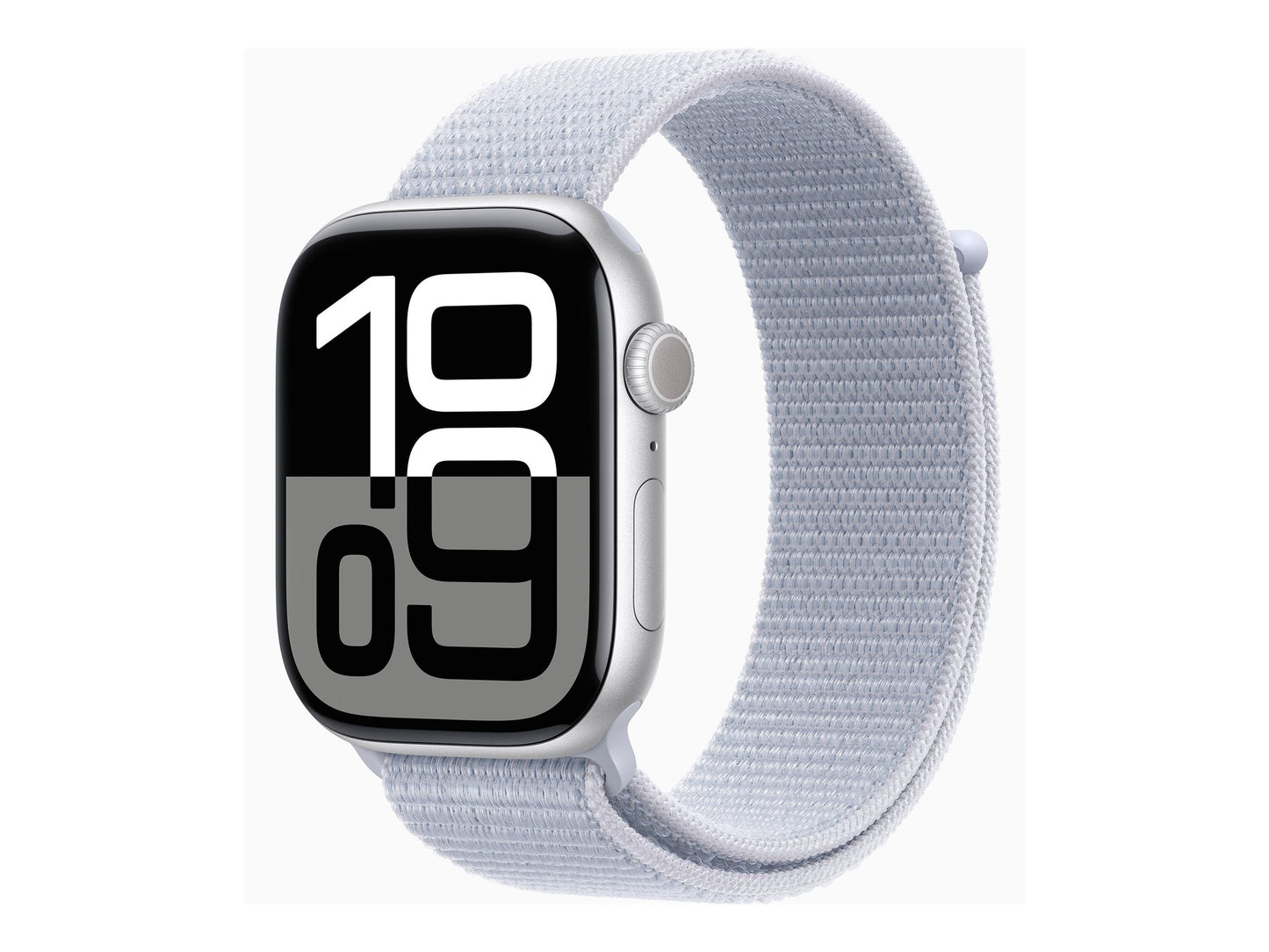 Apple Watch Series 10 4G 46mm Silver (Light Blue Nylon Strap)