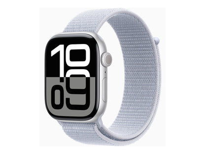 Apple Watch Series 10 4G 46mm Silver (Light Blue Nylon Strap)