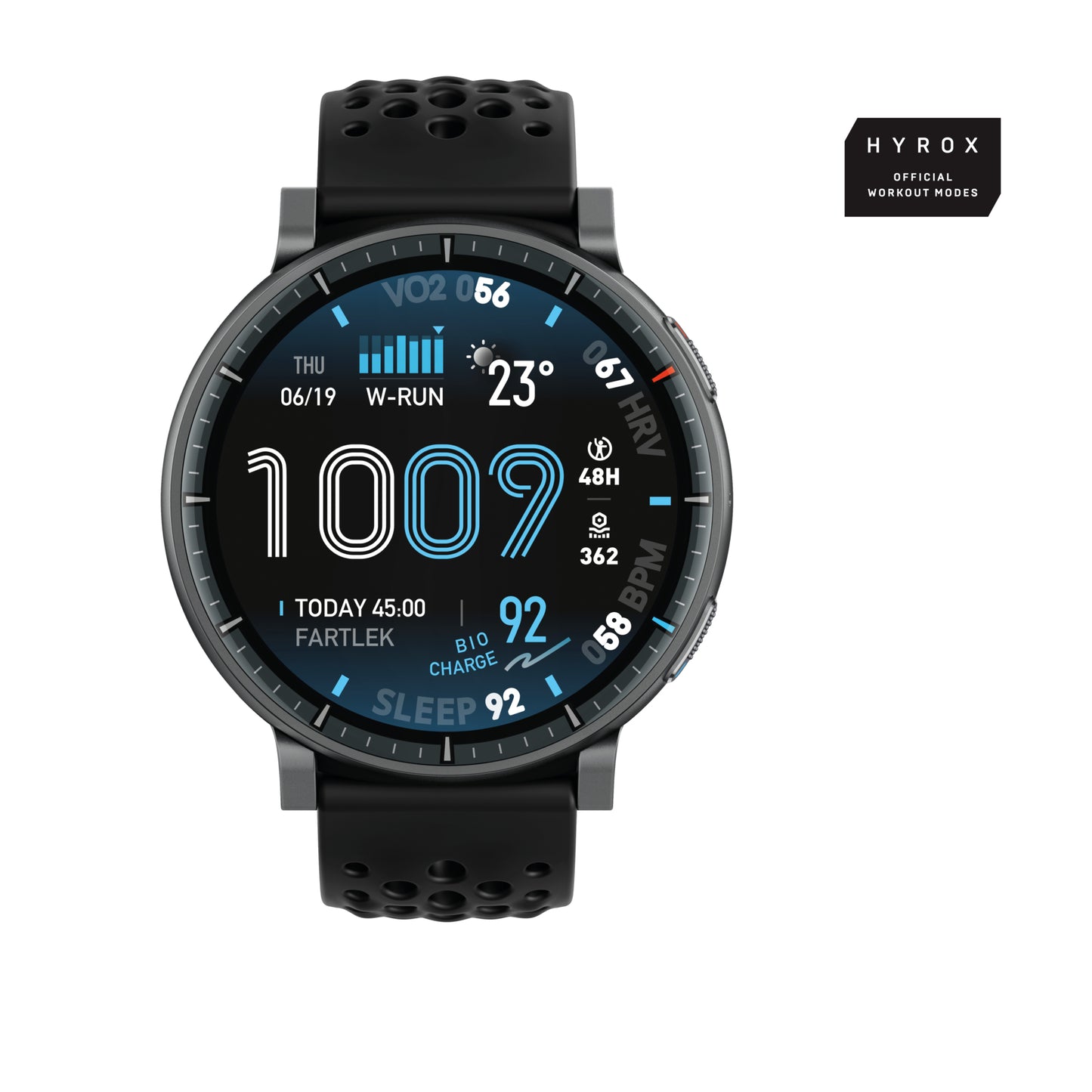 Amazfit Active Max 3,81 cm (1.5") AMOLED Digital 480 x 480 pixlar Pekskärm Svart