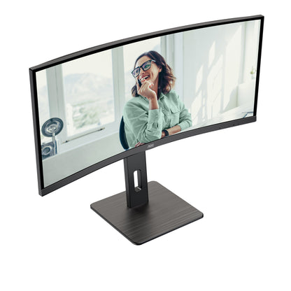 AOC CU34P3CV platta pc-skärmar 86,4 cm (34") 3440 x 1440 pixlar UltraWide Quad HD LED Svart