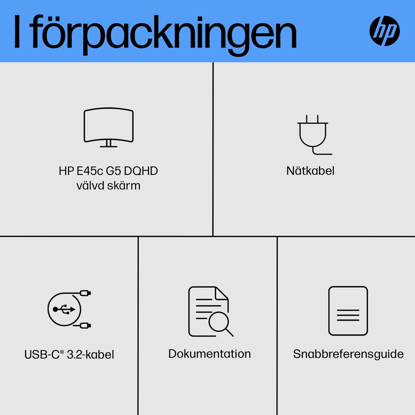 HP E45c G5 välvd DQHD skärm