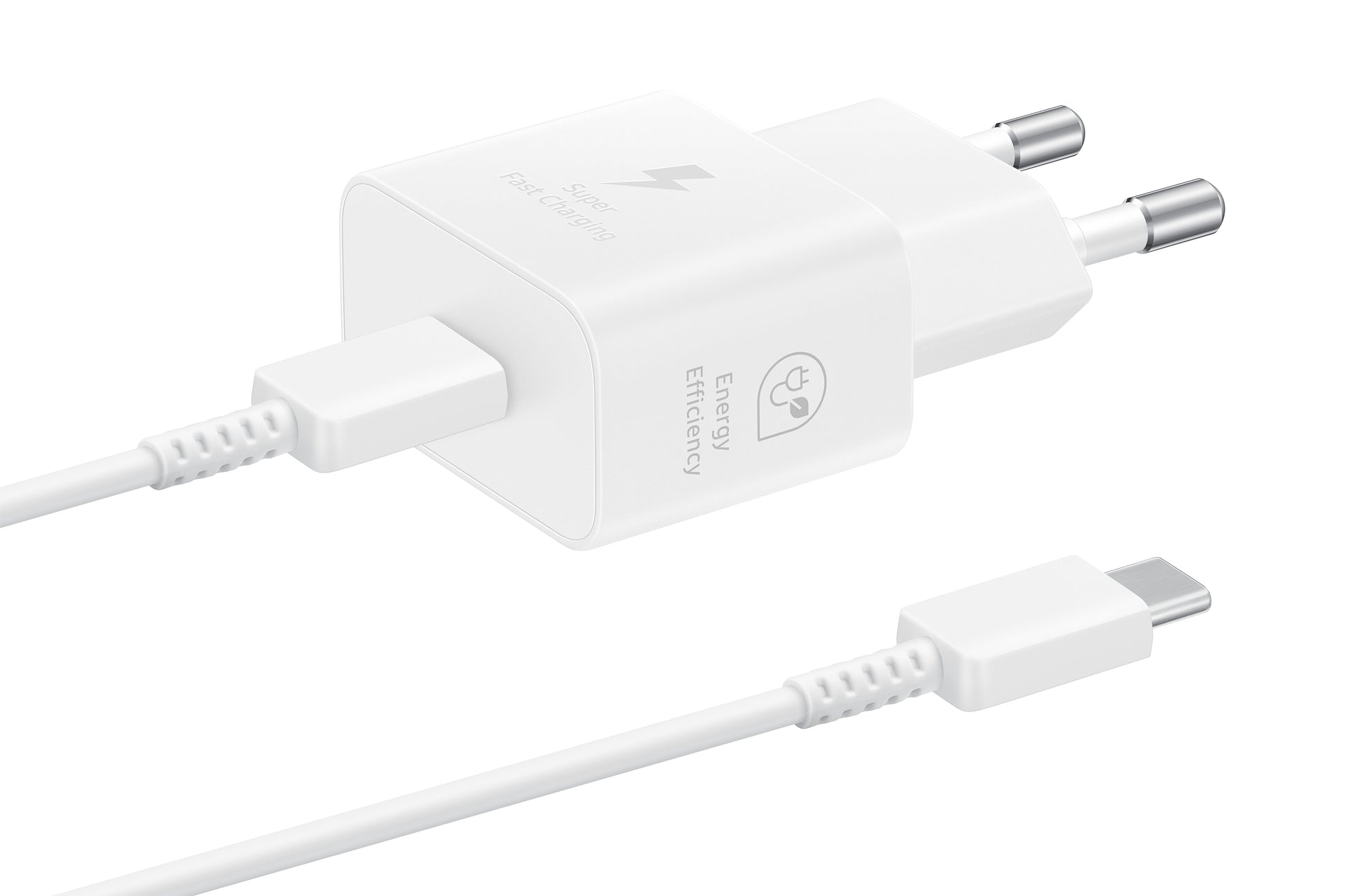 Samsung USB-C Snabbladdare 25W T2510 + USB-C Kabel Vit – Samsung