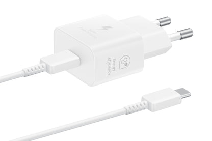 Samsung USB-C Snabbladdare 25W T2510 + USB-C Kabel Vit – Samsung