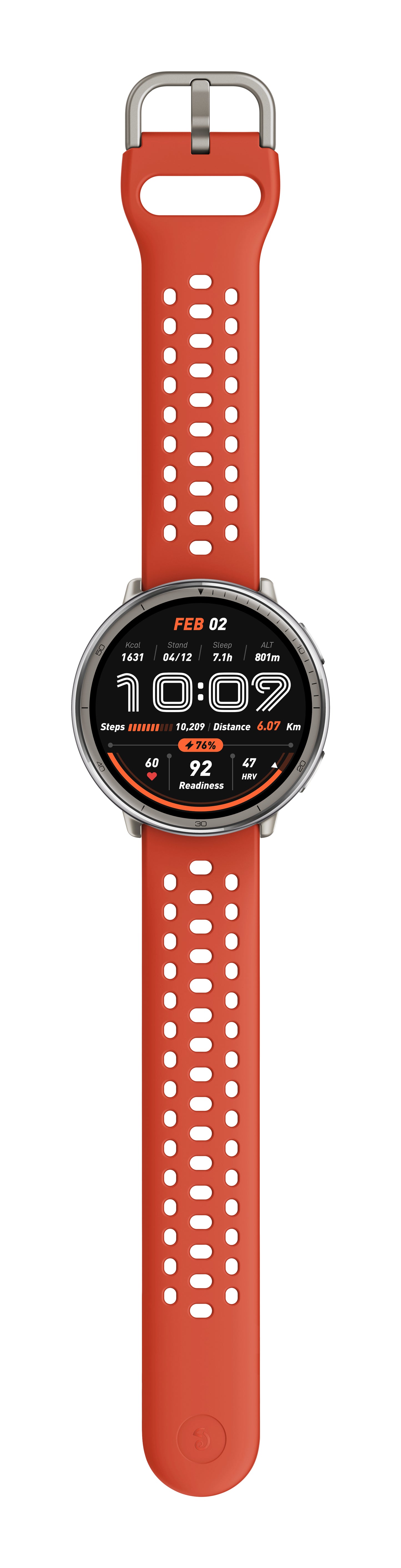 Amazfit Active 2 Round Svart (Svart Leren Rem) – Amazfit