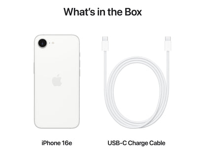 Apple iPhone 16e 15,5 cm (6.1") Dubbla SIM-kort iOS 18 5G USB Type-C 128 GB Vit