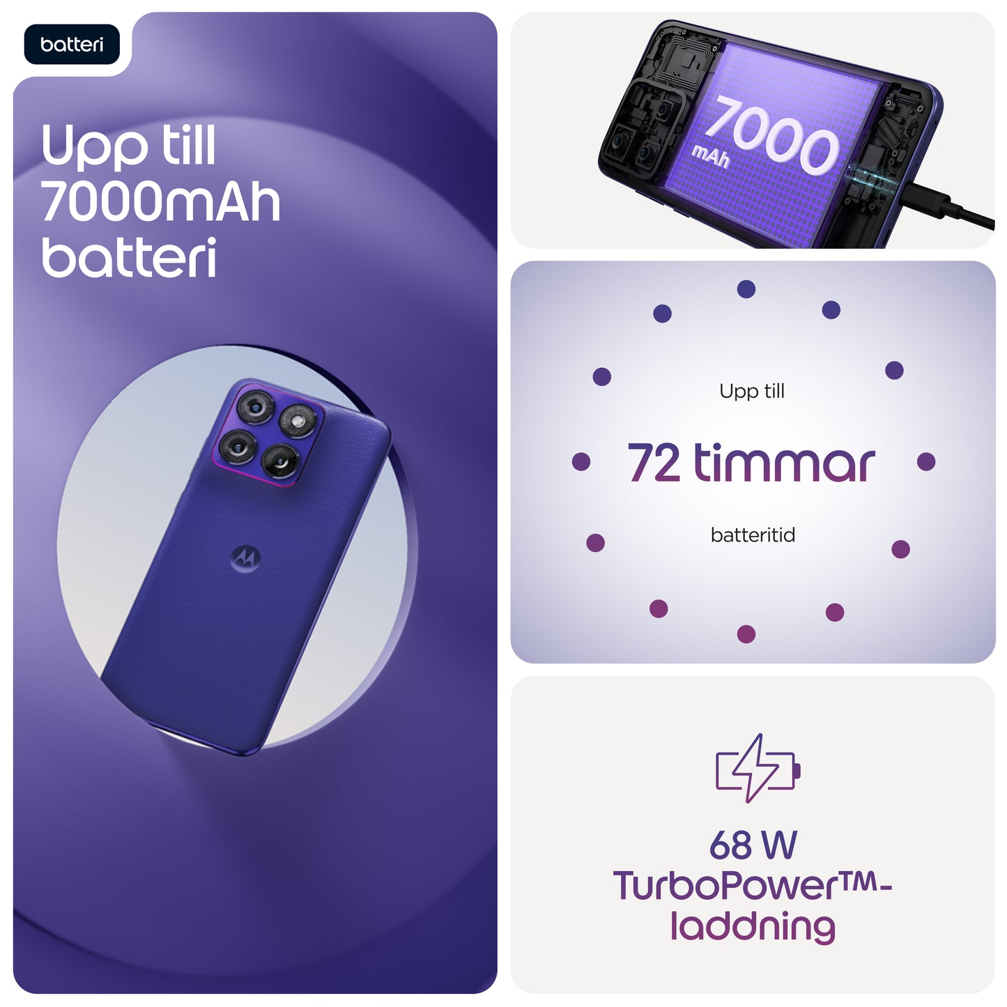 Motorola Edge 70 Fusion 8GB/256GB Lila – Motorola