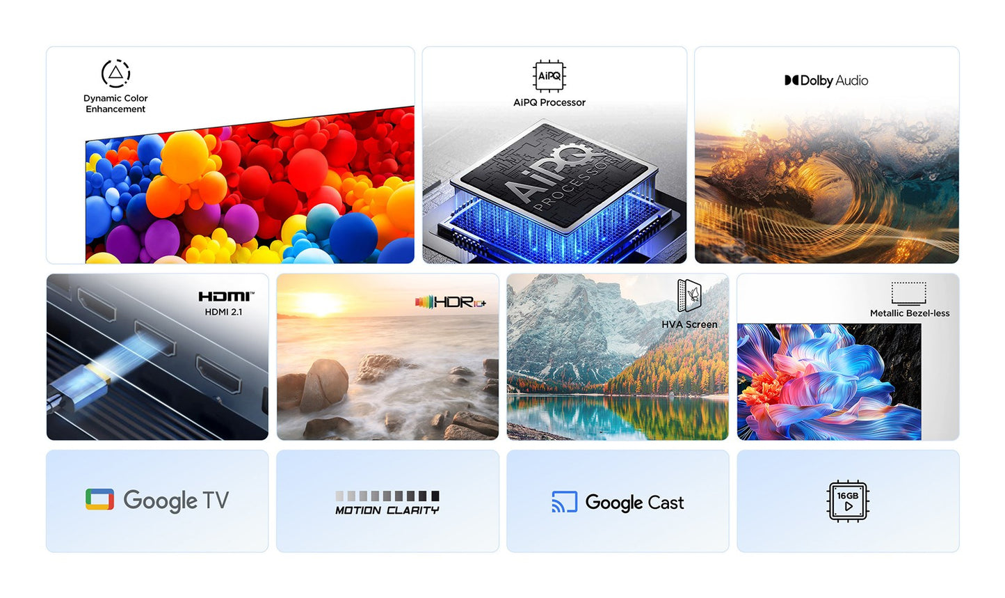 TCL 43P69K TV 109.2 cm (43") 4K Ultra HD Smart TV Wi-Fi Black