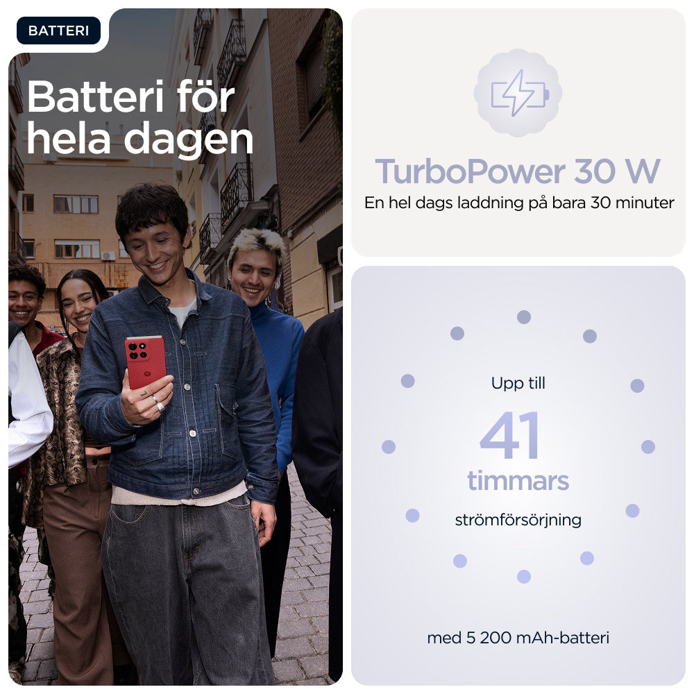 Motorola moto g86 5G 16,9 cm (6.67") Dubbla SIM-kort Android 15 USB Type-C 8 GB 256 GB 5200 mAh lila