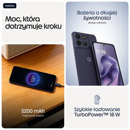 Motorola Moto G17 8/128 GB smartphone in PANTONE Evening Blue (Violet) – Motorola
