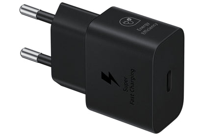 Samsung USB-C Snabbladdare 25W T2510 + USB-C Kabel Svart – Samsung