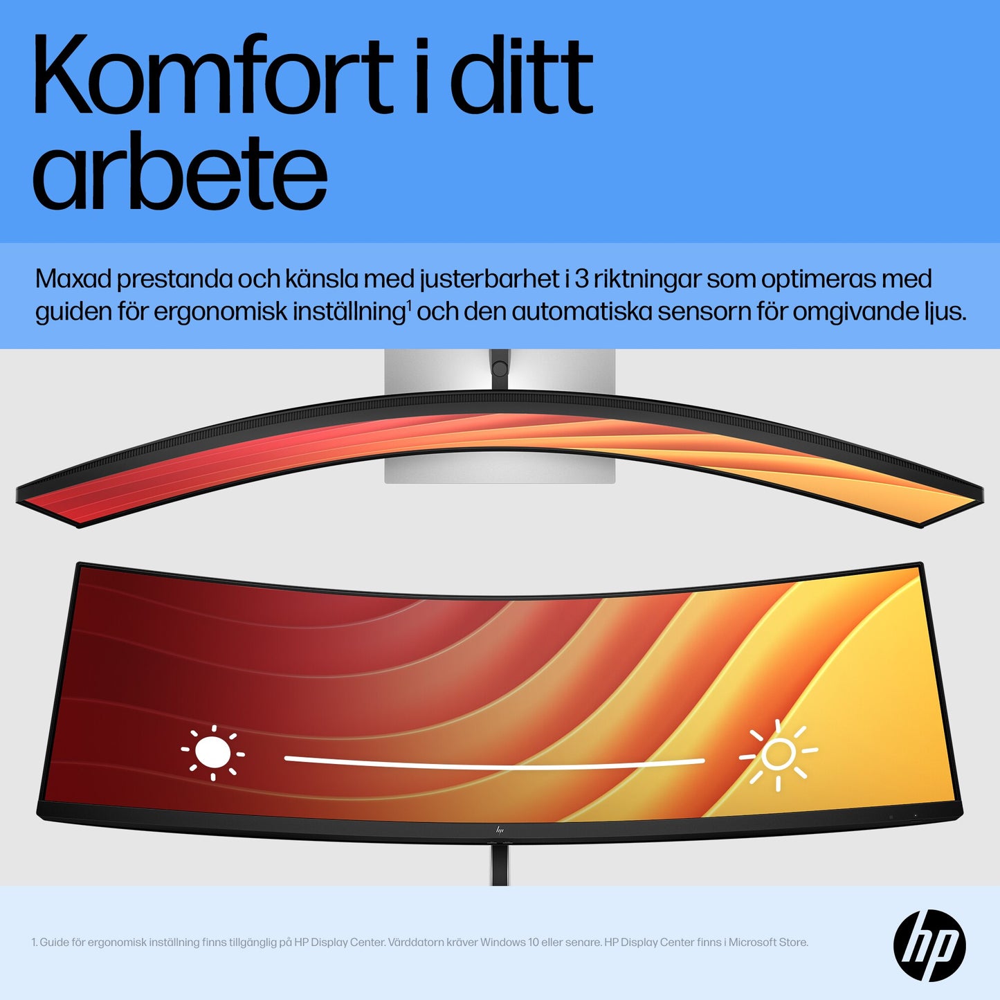 HP E45c G5 välvd DQHD skärm