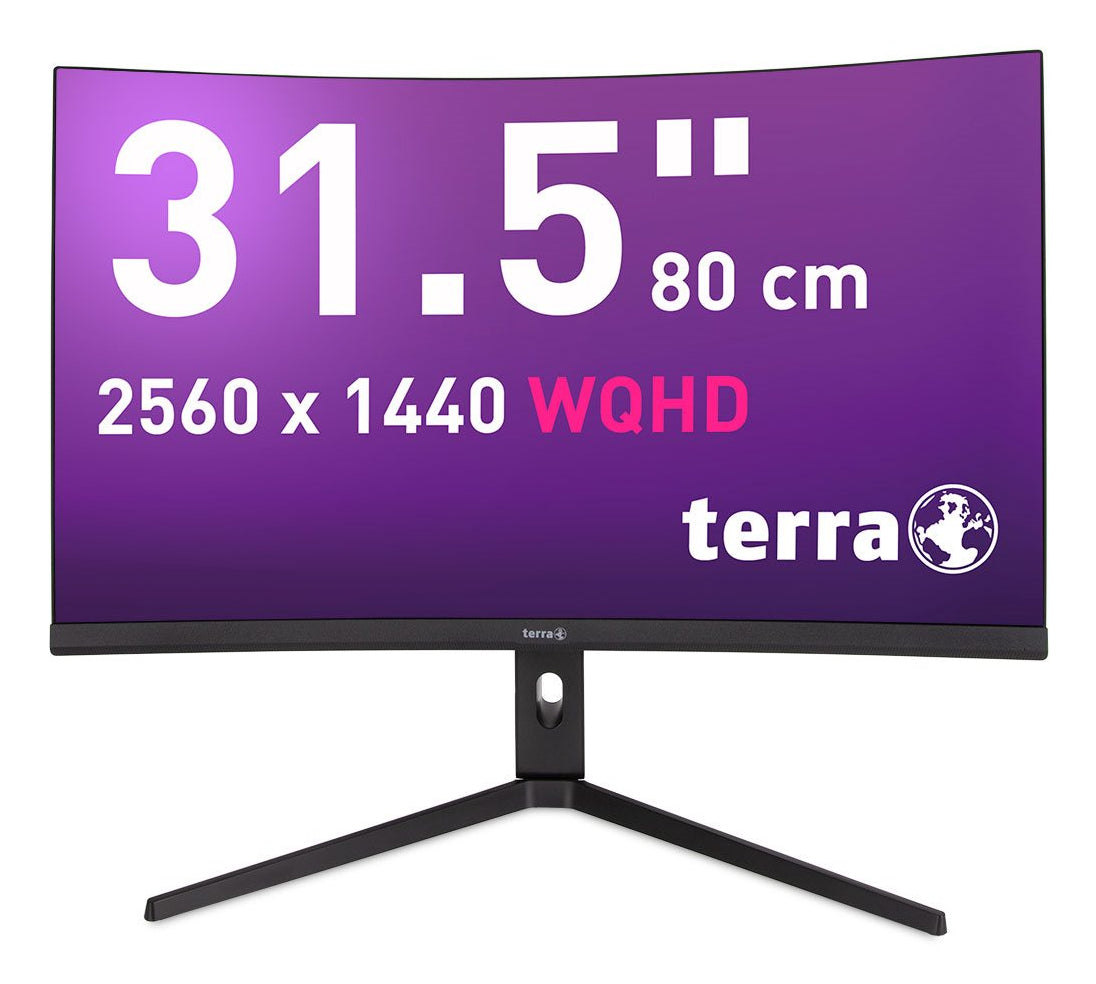 TERRA 3285W platta pc-skärmar 80 cm (31.5") 2560 x 1440 pixlar Wide Quad HD LCD Svart