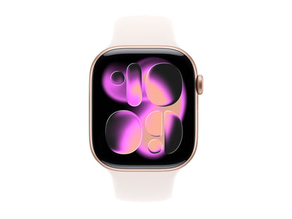 Apple Watch Series 11 46mm Gold (Light Pink Rubber Strap M/L)